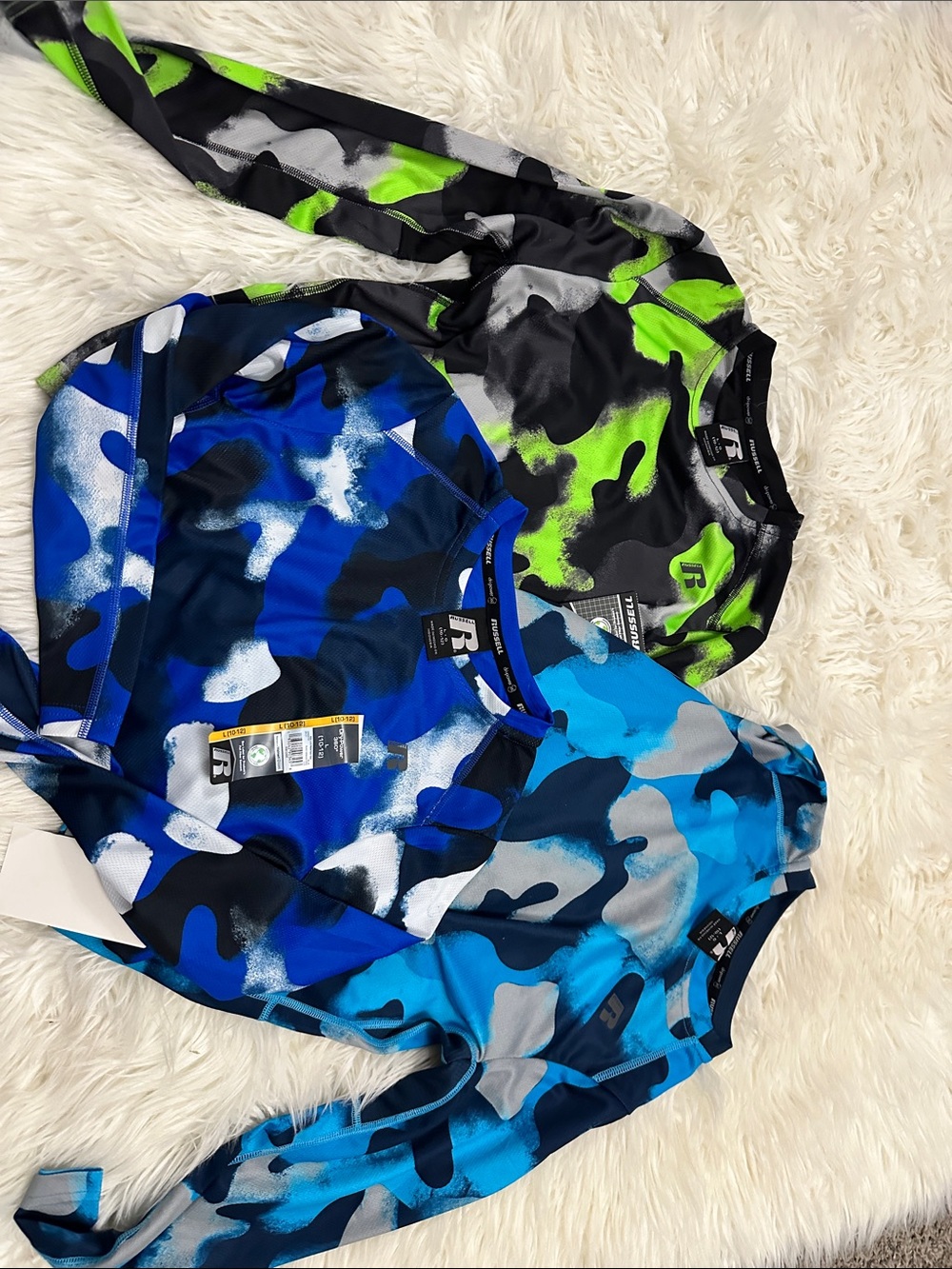 Kids' Camo Athletic Long Sleeve  - Blue/Green